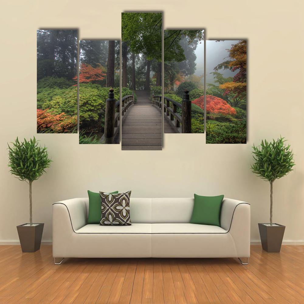 The Bridge In Portland Canvas Wall Art-5 Pop-Gallery Wrap-47" x 32"-Tiaracle