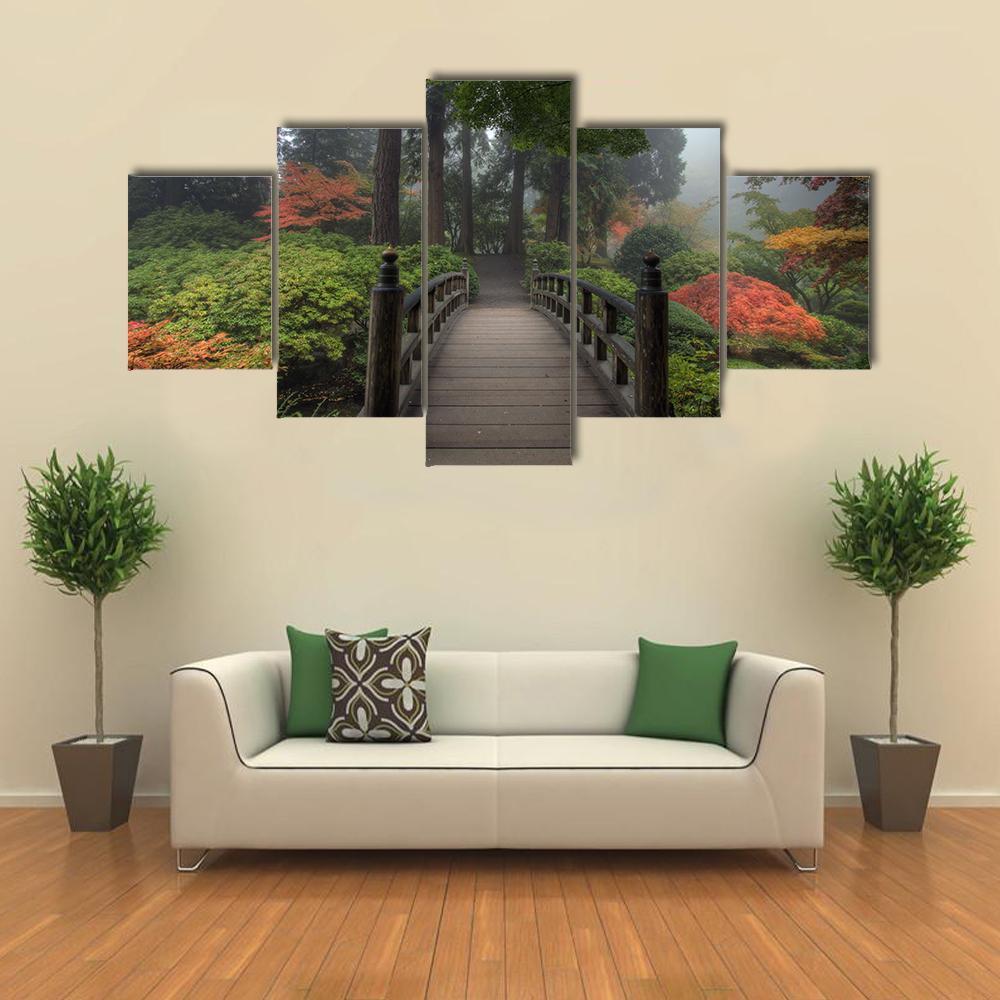 The Bridge In Portland Canvas Wall Art-5 Star-Gallery Wrap-62" x 32"-Tiaracle