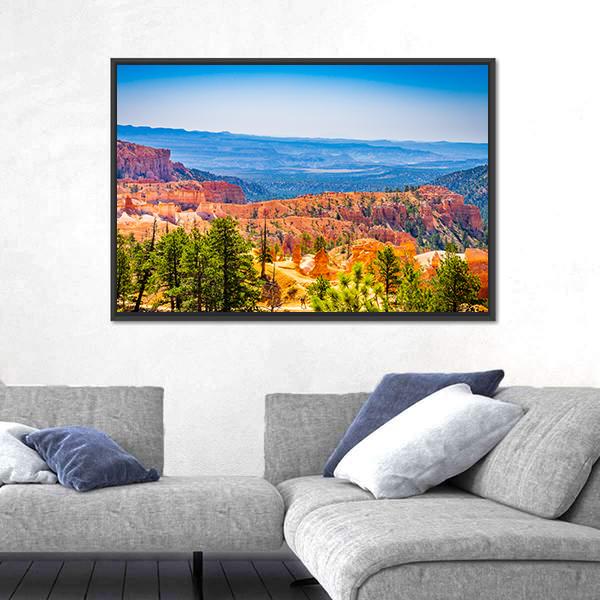 The Bryce Canyon National Park Utah Canvas Wall Art-1 Piece-Floating Frame-24" x 16"-Tiaracle