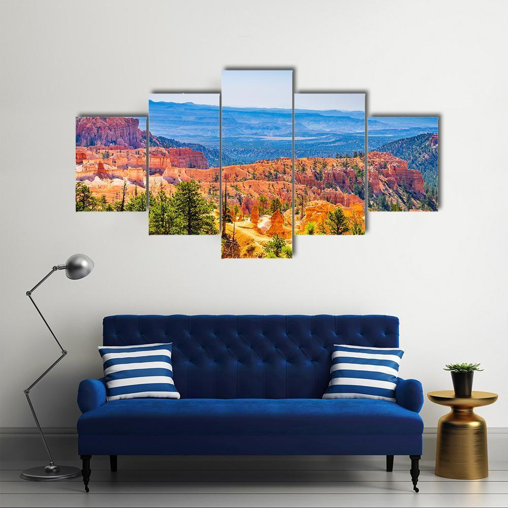 The Bryce Canyon National Park Utah Canvas Wall Art-5 Star-Gallery Wrap-62" x 32"-Tiaracle