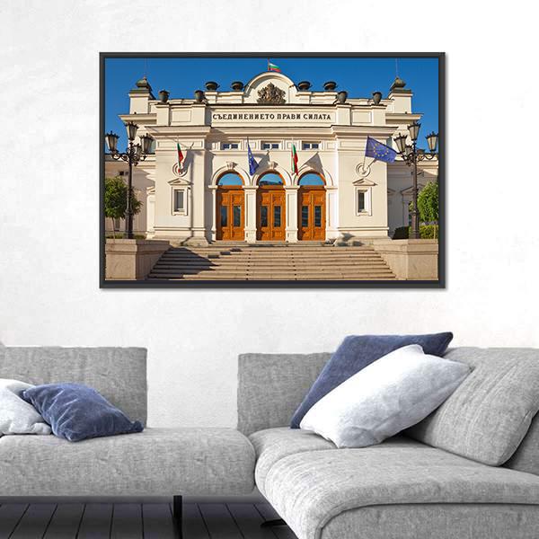 The Bulgarian Parliament Canvas Wall Art-1 Piece-Floating Frame-24" x 16"-Tiaracle