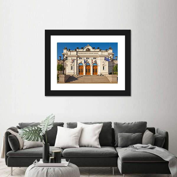 The Bulgarian Parliament Canvas Wall Art-1 Piece-Framed Print-20" x 16"-Tiaracle