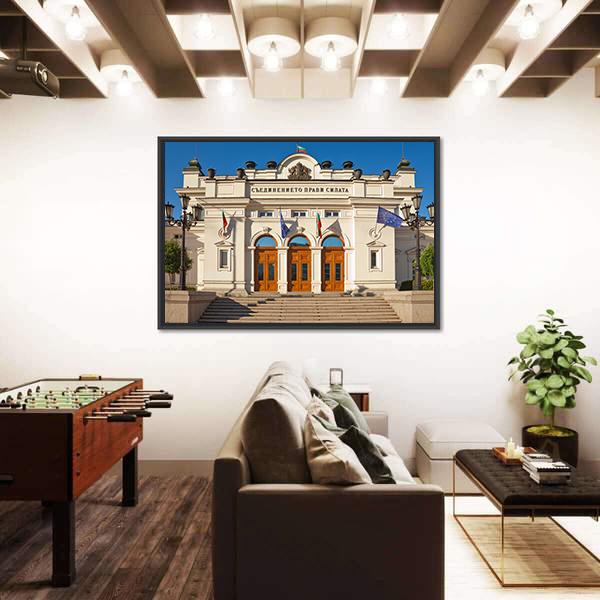 The Bulgarian Parliament Canvas Wall Art-3 Horizontal-Gallery Wrap-25" x 16"-Tiaracle