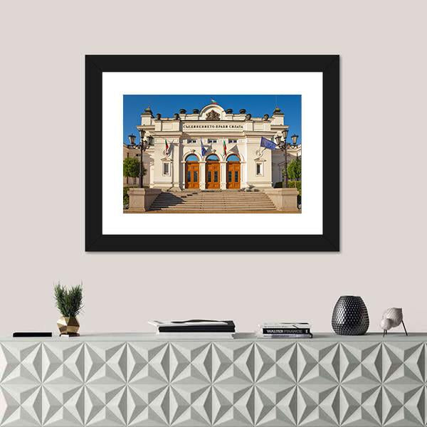The Bulgarian Parliament Canvas Wall Art-3 Horizontal-Gallery Wrap-25" x 16"-Tiaracle