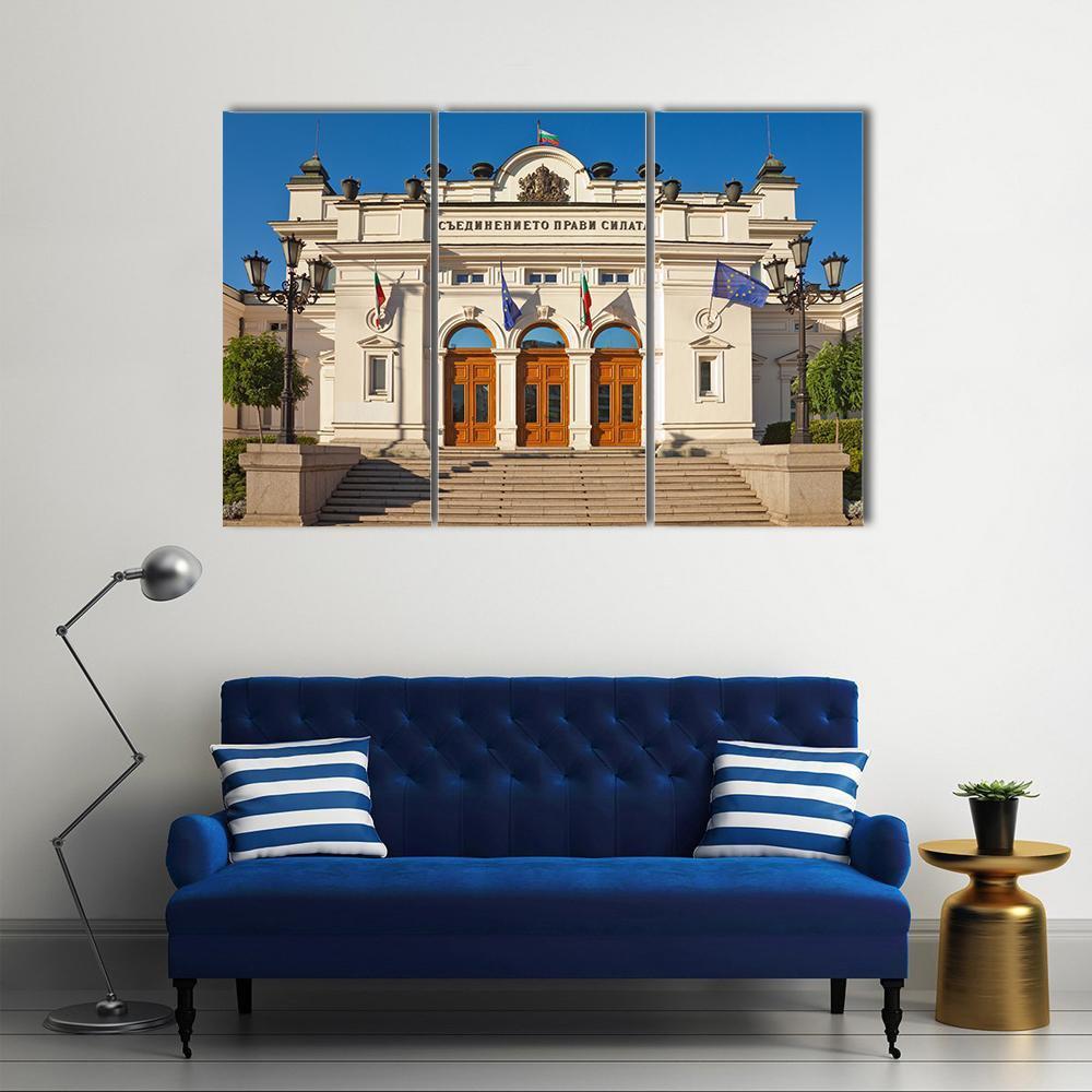 The Bulgarian Parliament Canvas Wall Art-3 Horizontal-Gallery Wrap-37" x 24"-Tiaracle