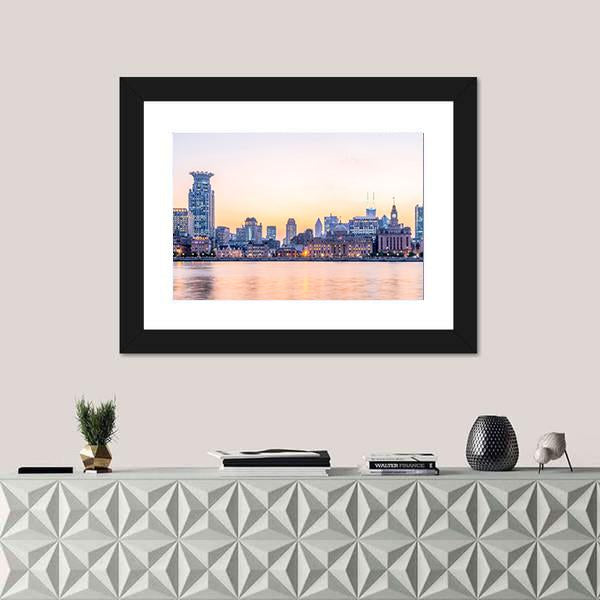 The Bund Shanghai Canvas Wall Art-1 Piece-Framed Print-20&quot; x 16&quot;-Tiaracle