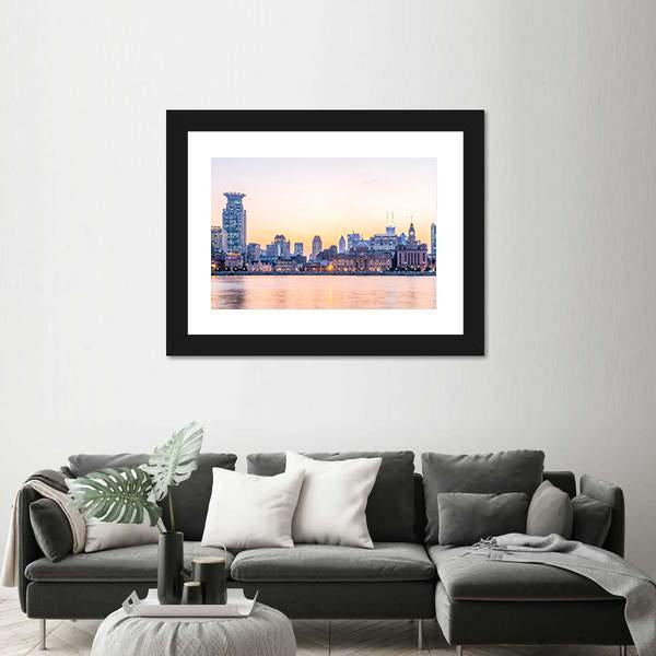 The Bund Shanghai Canvas Wall Art-3 Horizontal-Gallery Wrap-25" x 16"-Tiaracle