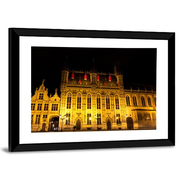 The Burg Square In Bruges Canvas Wall Art-3 Horizontal-Gallery Wrap-25" x 16"-Tiaracle