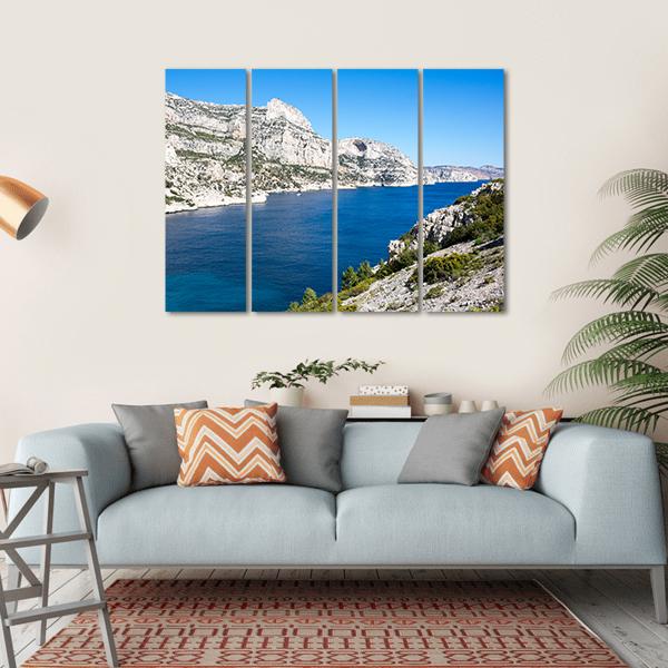 The Calanque de Morgiou Canvas Wall Art-4 Horizontal-Gallery Wrap-34" x 24"-Tiaracle