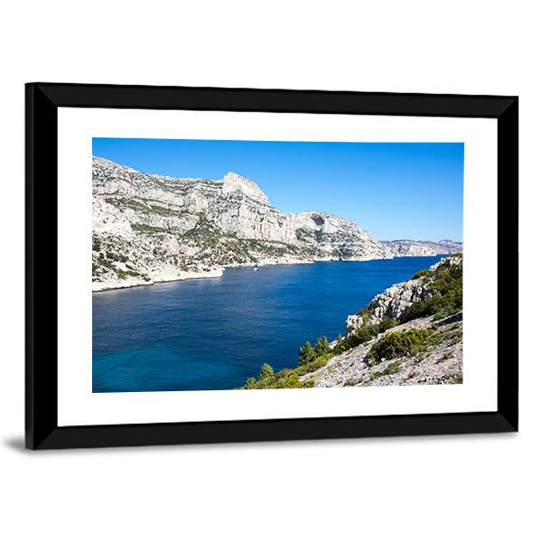 The Calanque de Morgiou Canvas Wall Art-3 Horizontal-Gallery Wrap-25" x 16"-Tiaracle