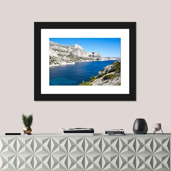 The Calanque de Morgiou Canvas Wall Art-3 Horizontal-Gallery Wrap-25" x 16"-Tiaracle