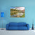 The Calm Blue Lake With Mountains Canvas Wall Art-4 Horizontal-Gallery Wrap-34" x 24"-Tiaracle