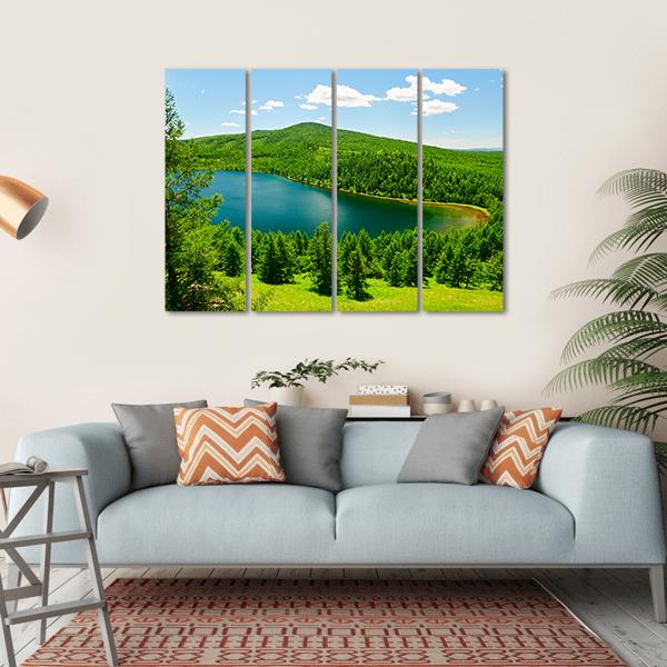 The Camel Ride Sky Pond Canvas Wall Art-4 Horizontal-Gallery Wrap-34" x 24"-Tiaracle