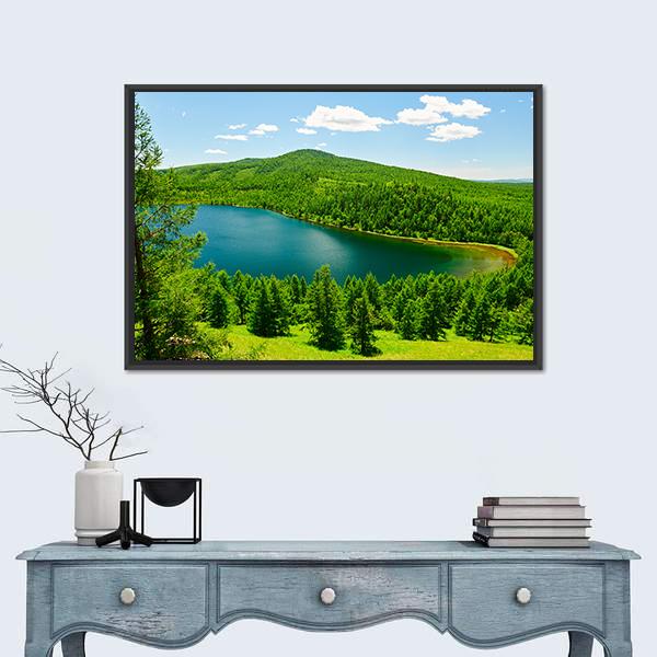 The Camel Ride Sky Pond Canvas Wall Art-3 Horizontal-Gallery Wrap-25" x 16"-Tiaracle