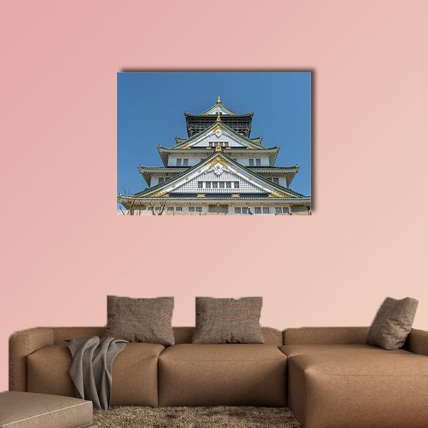 The Osaka Castle Canvas Wall Art-1 Piece-Gallery Wrap-48" x 32"-Tiaracle