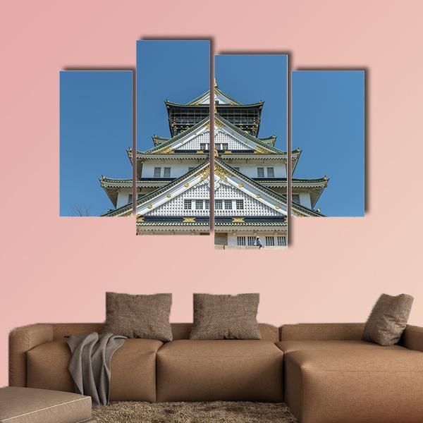 The Osaka Castle Canvas Wall Art-4 Pop-Gallery Wrap-50" x 32"-Tiaracle