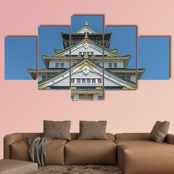 The Osaka Castle Canvas Wall Art-5 Star-Gallery Wrap-62" x 32"-Tiaracle