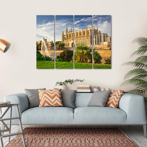 Palma Cathedral Spain Canvas Wall Art-1 Piece-Gallery Wrap-36" x 24"-Tiaracle