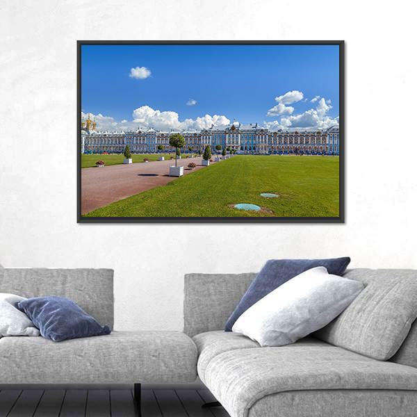 The Catherine Palace In Russia Canvas Wall Art-1 Piece-Floating Frame-24" x 16"-Tiaracle