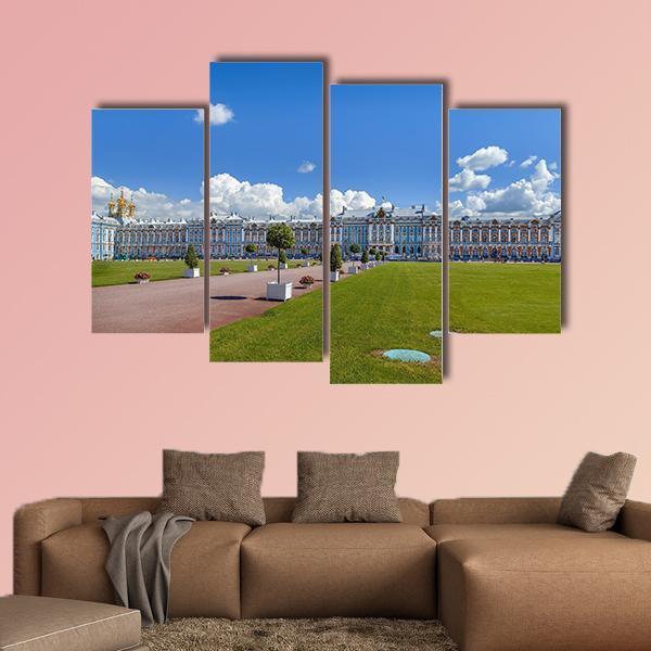 The Catherine Palace In Russia Canvas Wall Art-4 Pop-Gallery Wrap-50" x 32"-Tiaracle