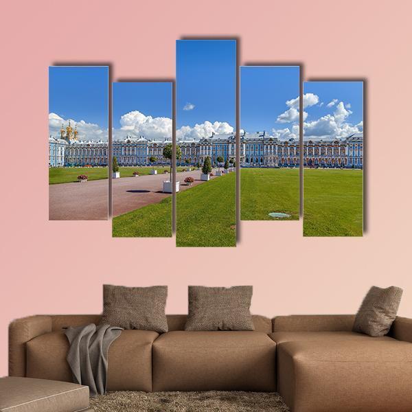 The Catherine Palace In Russia Canvas Wall Art-5 Pop-Gallery Wrap-47" x 32"-Tiaracle