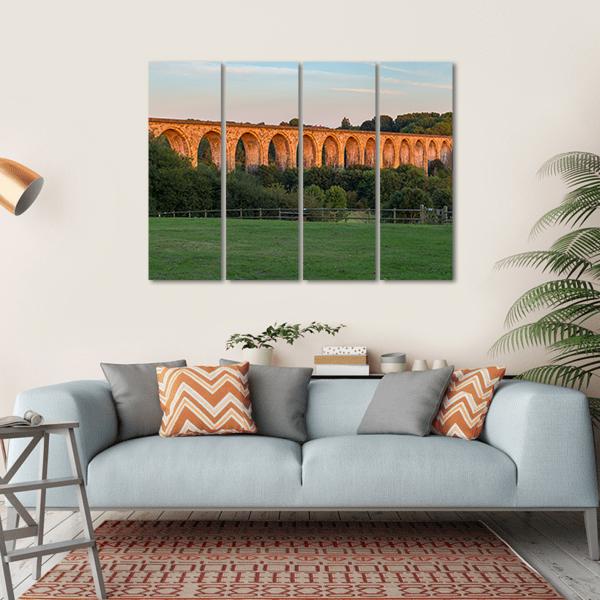 The Cefn Mawr Viaduct Canvas Wall Art-4 Horizontal-Gallery Wrap-34" x 24"-Tiaracle