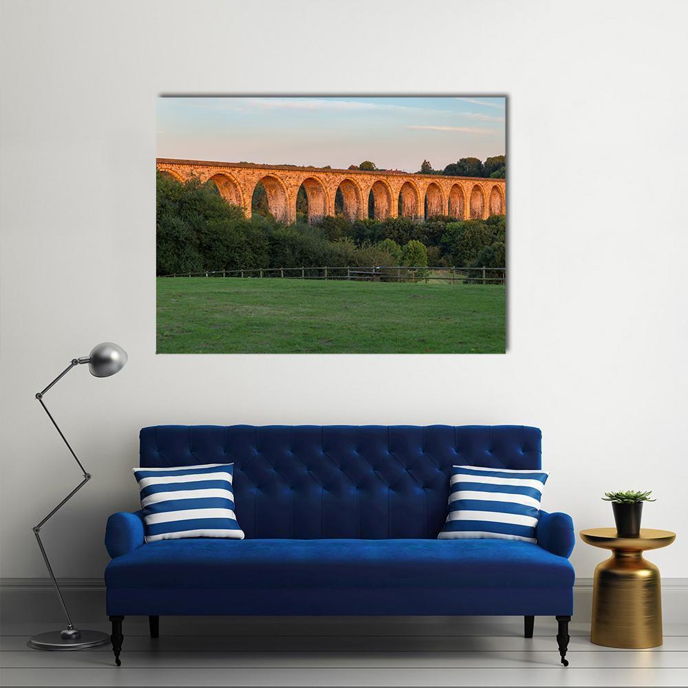 The Cefn Mawr Viaduct Canvas Wall Art-1 Piece-Gallery Wrap-48" x 32"-Tiaracle