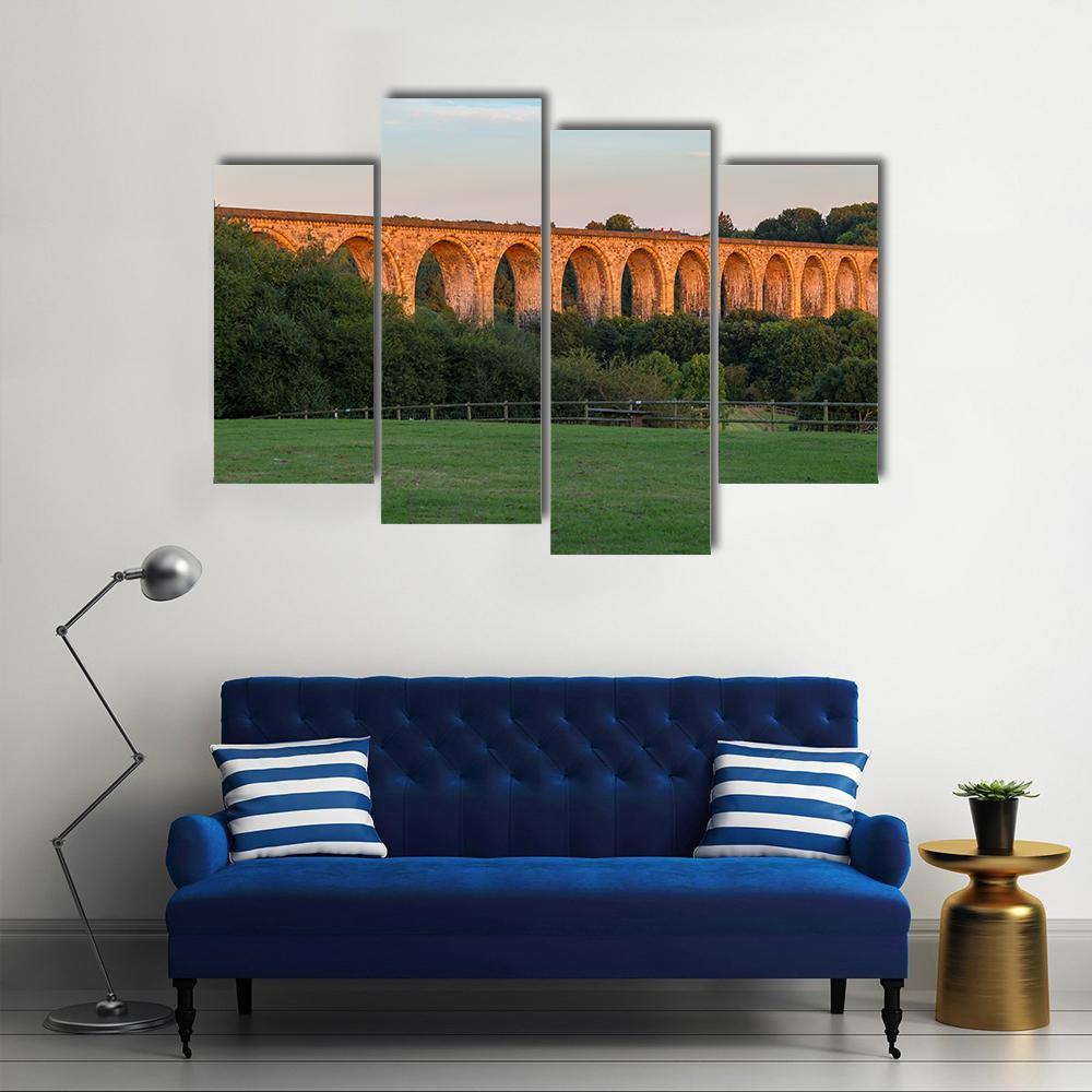 The Cefn Mawr Viaduct Canvas Wall Art-4 Pop-Gallery Wrap-50" x 32"-Tiaracle