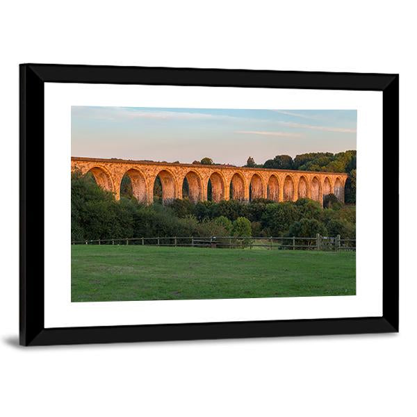 The Cefn Mawr Viaduct Panoramic Canvas Wall Art-1 Piece-36" x 12"-Tiaracle