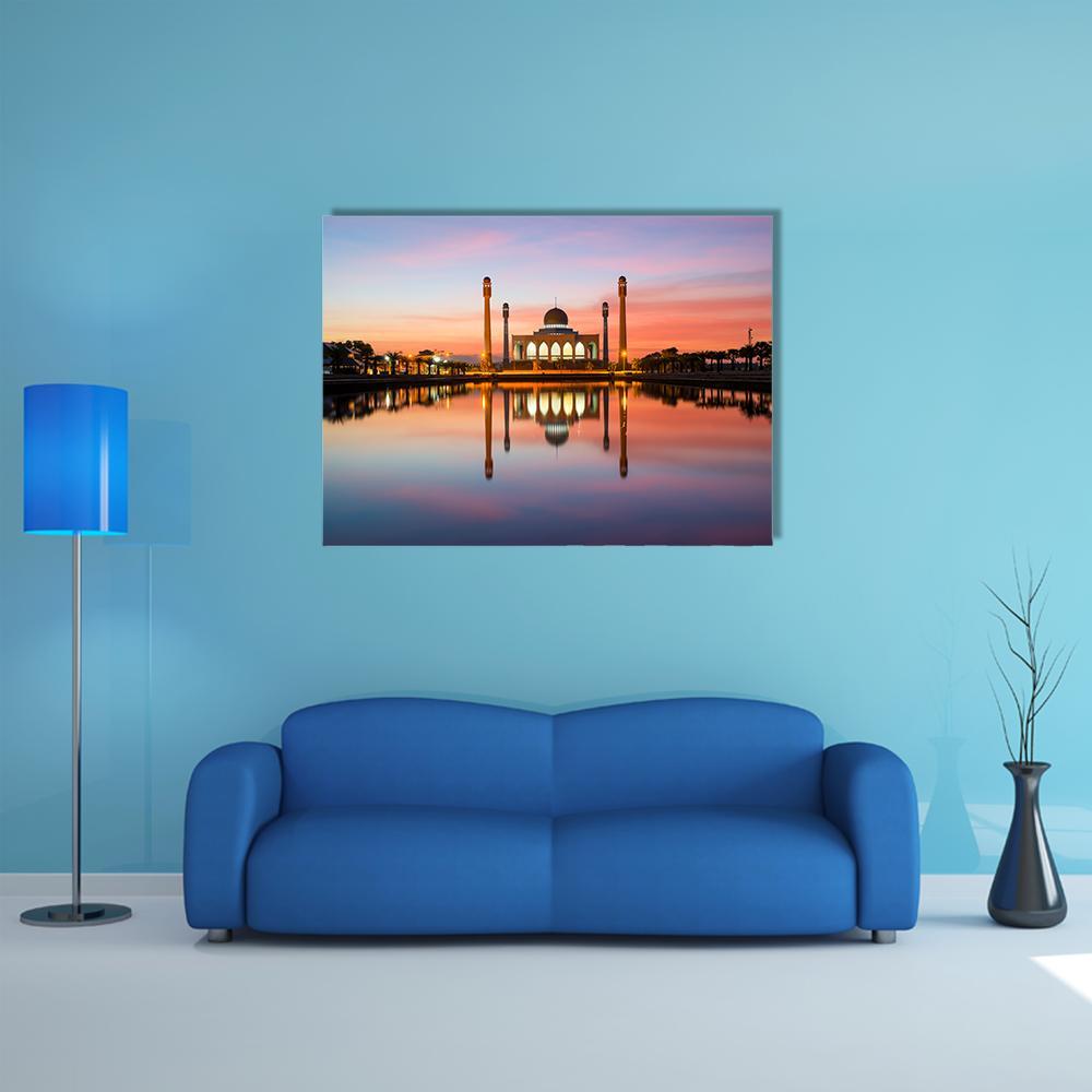 The Central Mosque Of Songkhla Canvas Wall Art-1 Piece-Gallery Wrap-36" x 24"-Tiaracle