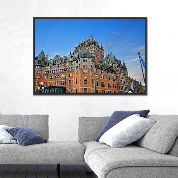 The Chateau Frontenac Canada Canvas Wall Art-1 Piece-Floating Frame-24" x 16"-Tiaracle