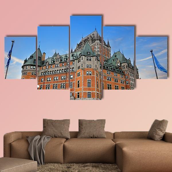 The Chateau Frontenac Canada Canvas Wall Art-5 Star-Gallery Wrap-62" x 32"-Tiaracle