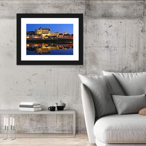 The Chateau Of Amboise In The Loire Valley Canvas Wall Art-3 Horizontal-Gallery Wrap-25" x 16"-Tiaracle