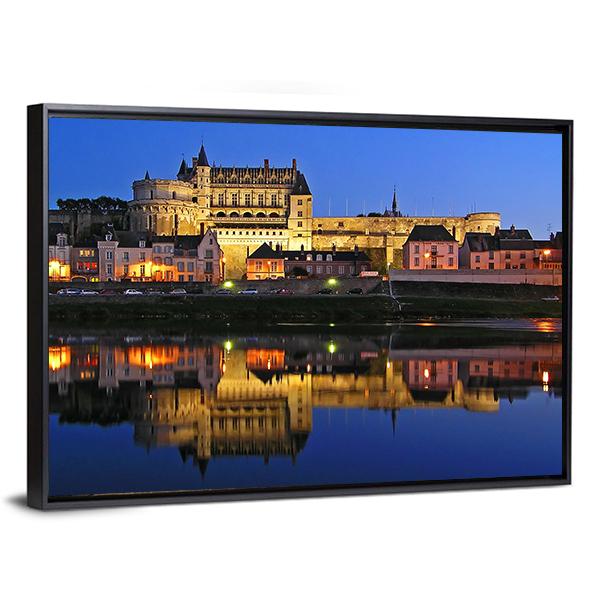 The Chateau Of Amboise In The Loire Valley Canvas Wall Art-3 Horizontal-Gallery Wrap-25" x 16"-Tiaracle