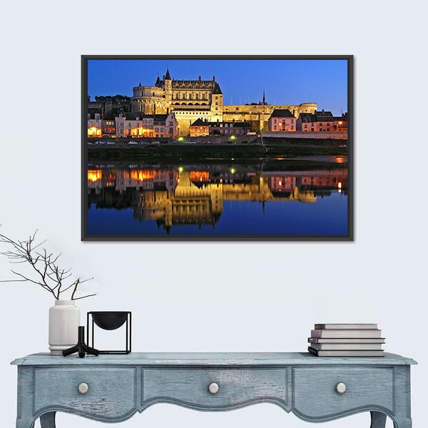 The Chateau Of Amboise In The Loire Valley Canvas Wall Art-3 Horizontal-Gallery Wrap-25" x 16"-Tiaracle