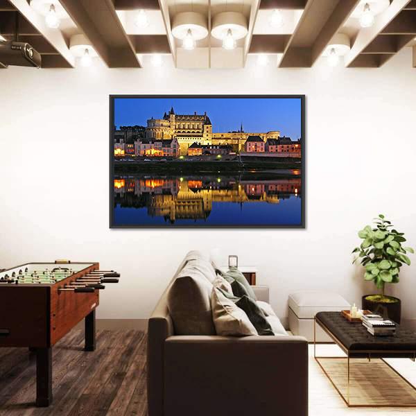 The Chateau Of Amboise In The Loire Valley Canvas Wall Art-3 Horizontal-Gallery Wrap-25" x 16"-Tiaracle