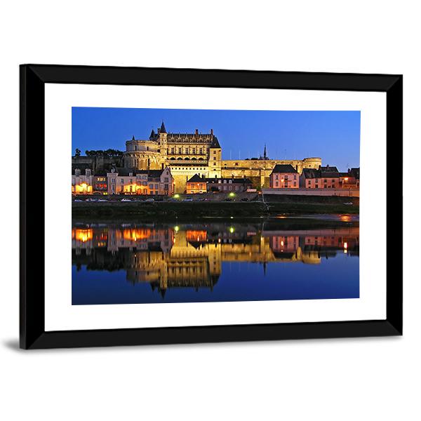 The Chateau Of Amboise In The Loire Valley Canvas Wall Art-3 Horizontal-Gallery Wrap-25" x 16"-Tiaracle