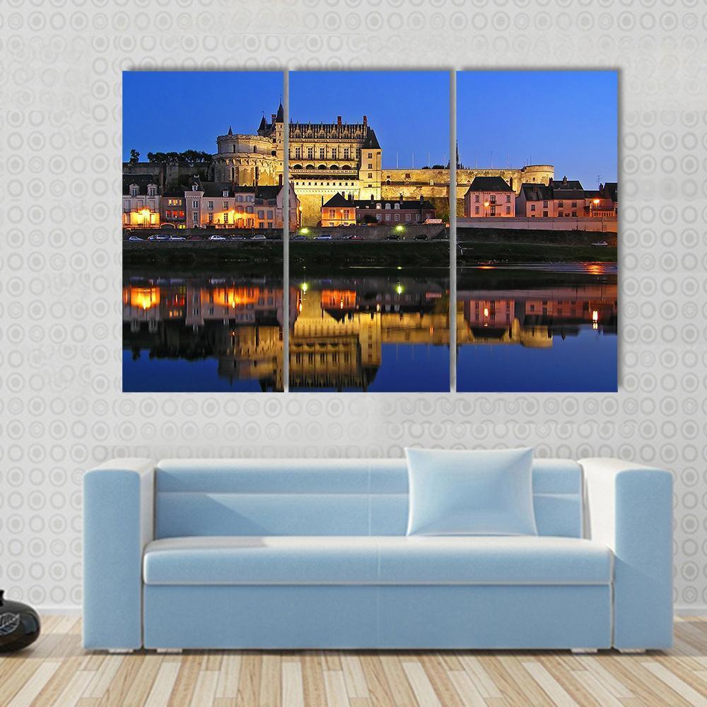 The Chateau Of Amboise In The Loire Valley Canvas Wall Art-3 Horizontal-Gallery Wrap-37" x 24"-Tiaracle