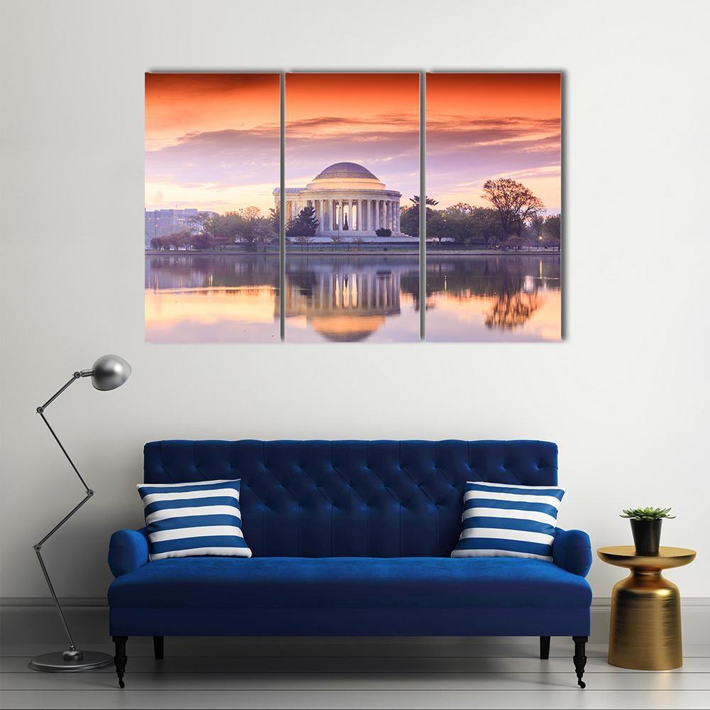 Thomas Jefferson Memorial Canvas Wall Art-3 Horizontal-Gallery Wrap-37" x 24"-Tiaracle