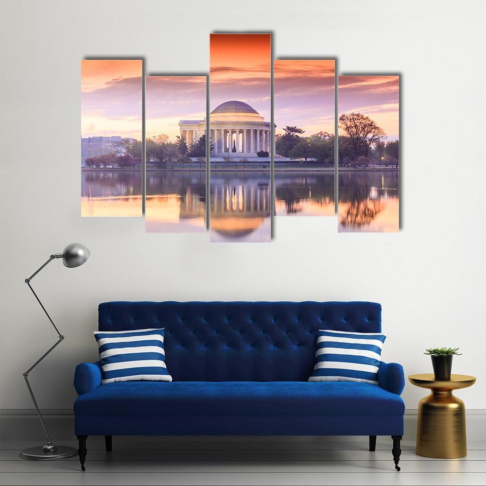 Thomas Jefferson Memorial Canvas Wall Art-5 Pop-Gallery Wrap-47" x 32"-Tiaracle
