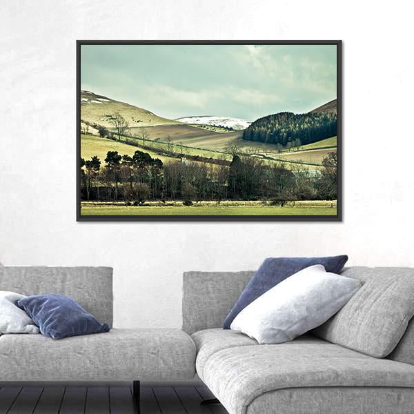 The Cheviot Hills Canvas Wall Art-1 Piece-Floating Frame-24" x 16"-Tiaracle