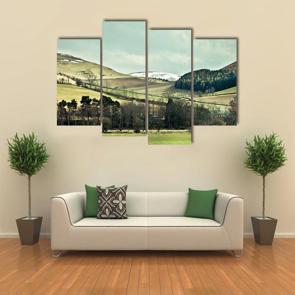 The Cheviot Hills Canvas Wall Art-4 Pop-Gallery Wrap-50" x 32"-Tiaracle
