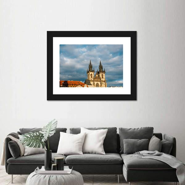 The Church Of The Virgin Mary In The Czech Republic Canvas Wall Art-1 Piece-Framed Print-20" x 16"-Tiaracle