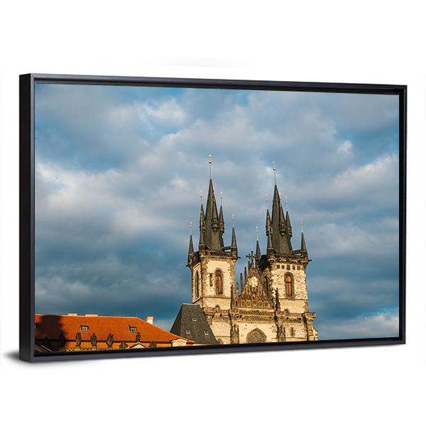 The Church Of The Virgin Mary In The Czech Republic Canvas Wall Art-3 Horizontal-Gallery Wrap-25" x 16"-Tiaracle
