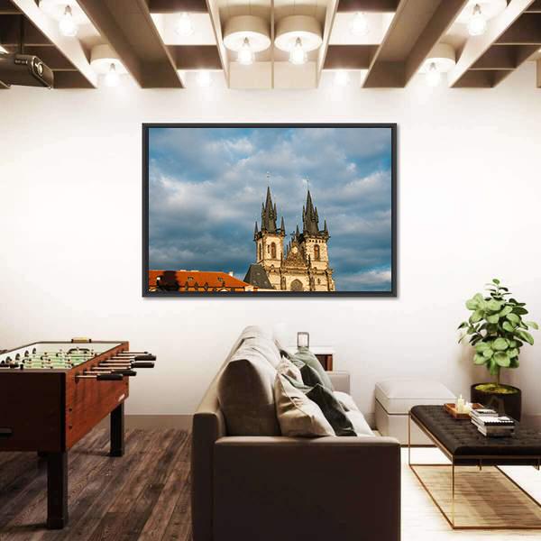 The Church Of The Virgin Mary In The Czech Republic Canvas Wall Art-3 Horizontal-Gallery Wrap-25" x 16"-Tiaracle