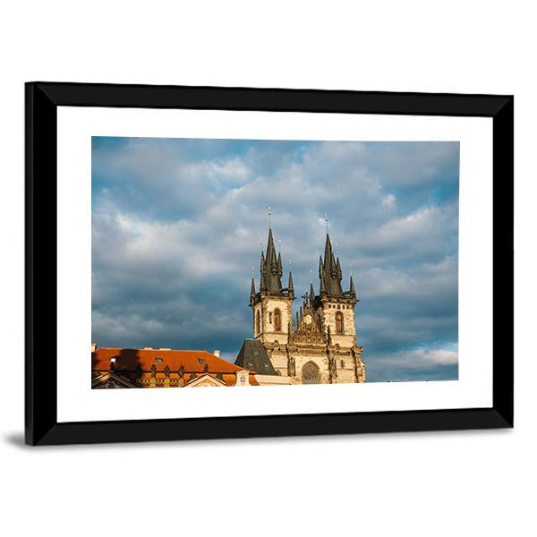 The Church Of The Virgin Mary In The Czech Republic Canvas Wall Art-3 Horizontal-Gallery Wrap-25" x 16"-Tiaracle