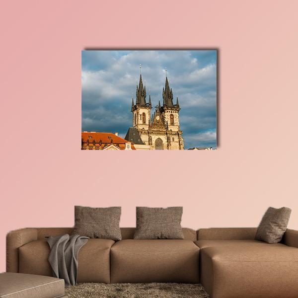 The Church Of The Virgin Mary In The Czech Republic Canvas Wall Art-1 Piece-Gallery Wrap-48" x 32"-Tiaracle