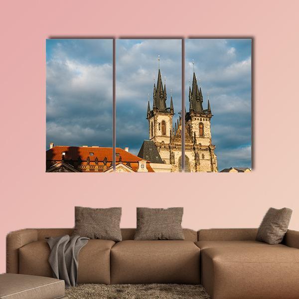 The Church Of The Virgin Mary In The Czech Republic Canvas Wall Art-3 Horizontal-Gallery Wrap-37" x 24"-Tiaracle