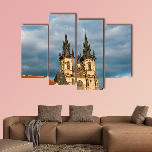 The Church Of The Virgin Mary In The Czech Republic Canvas Wall Art-4 Pop-Gallery Wrap-50" x 32"-Tiaracle