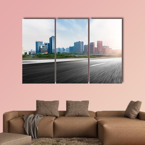 The City & The Road Canvas Wall Art-3 Horizontal-Gallery Wrap-37" x 24"-Tiaracle